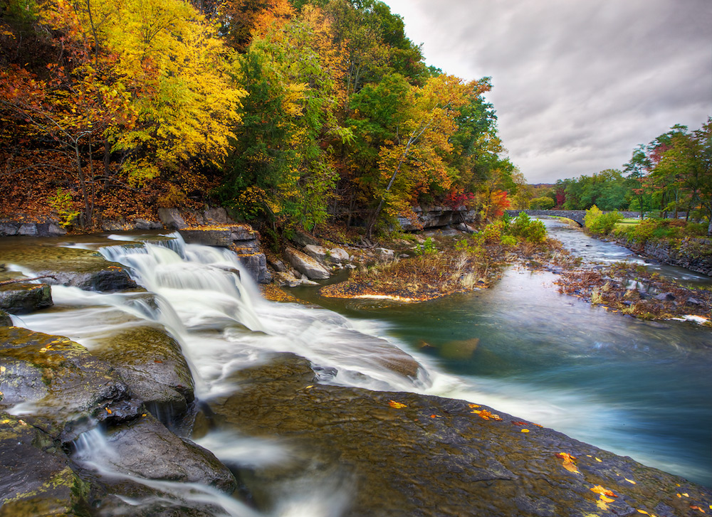 Morning Light >> Lower Taughannock Falls looking down the Taughannock River Photo by Daniel Peckham Morning Light >> Lower Taughannock Falls looking down the Taughannock River Photo by Daniel Peckham
